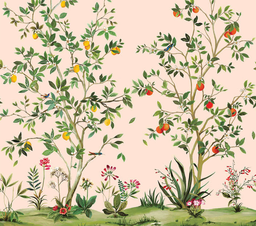 Citrus Grove Mural - Peach