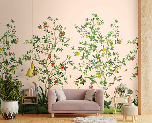 Citrus Grove Mural - Peach