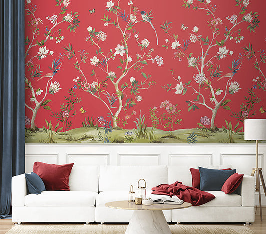 Chinoiserie Magnolia Mural