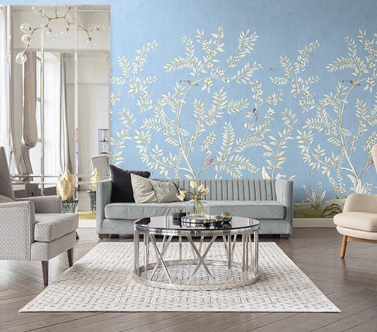 Vining Beauty Mural Blue